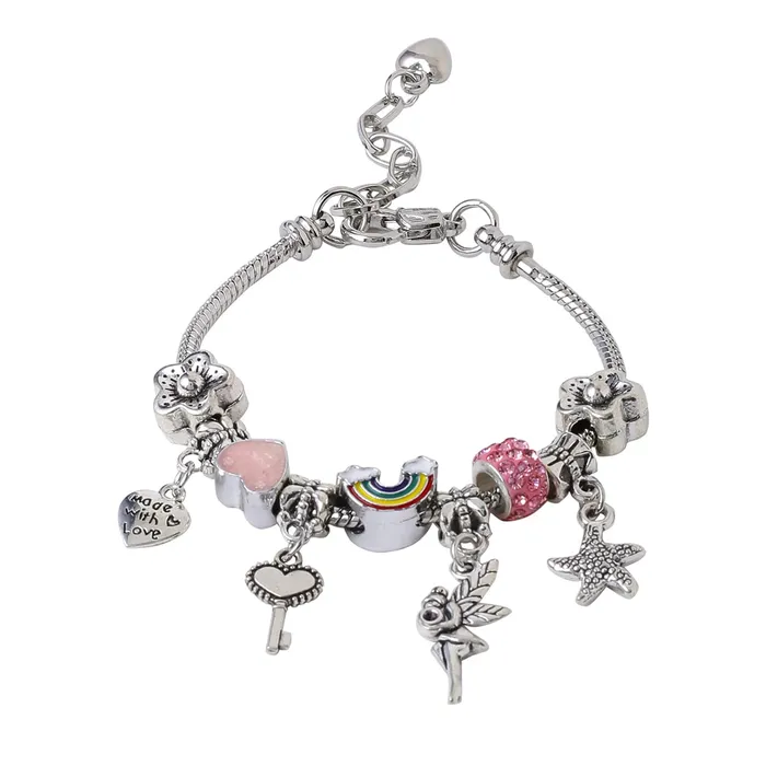 Earrings Yellow Chimes Yellow Chimes Bracelet For Women eyecatching Silver Tone With Different Charms Hanging Bracelet For Women and Girls