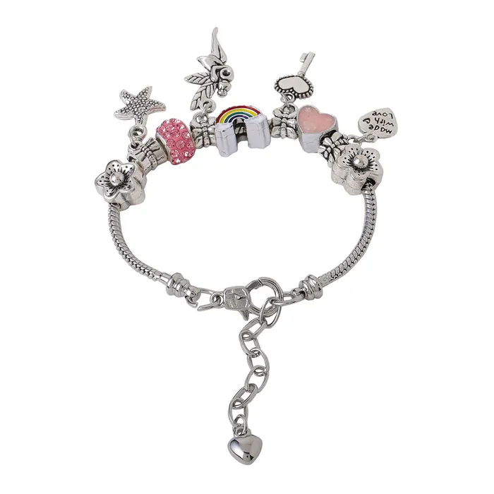 Earrings Yellow Chimes Yellow Chimes Bracelet For Women eyecatching Silver Tone With Different Charms Hanging Bracelet For Women and Girls