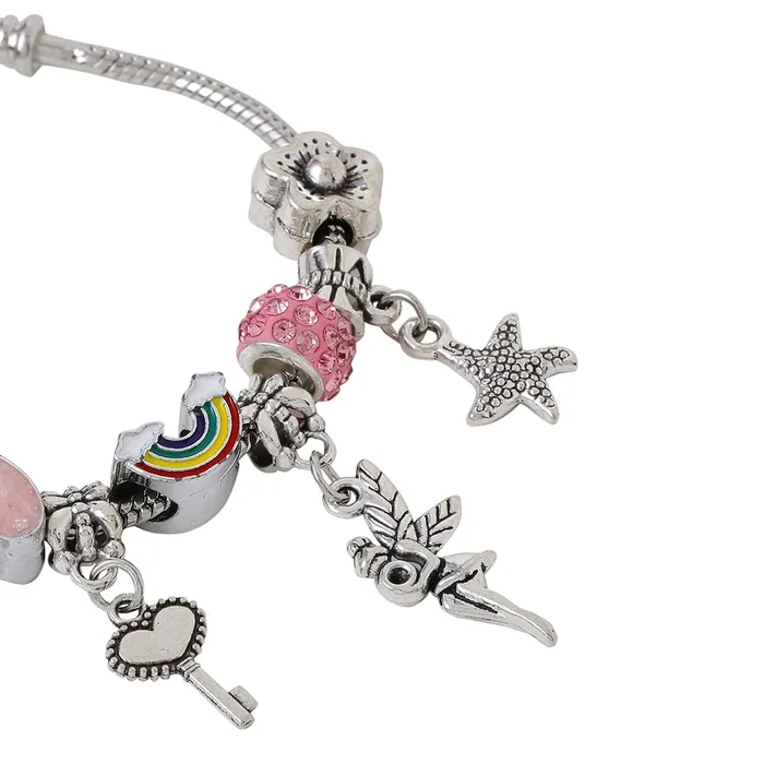Earrings Yellow Chimes Yellow Chimes Bracelet For Women eyecatching Silver Tone With Different Charms Hanging Bracelet For Women and Girls