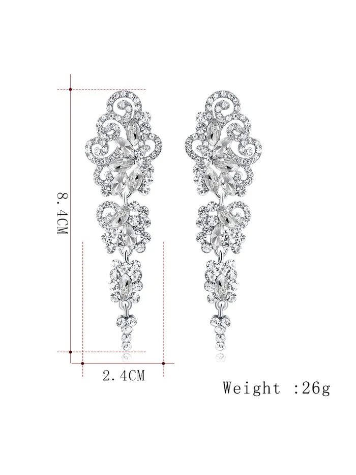 Earrings Yellow Chimes Yellow Chimes Crystals from Swarovski Glamouring Chandelier Crystal Earrings for Women and Girls