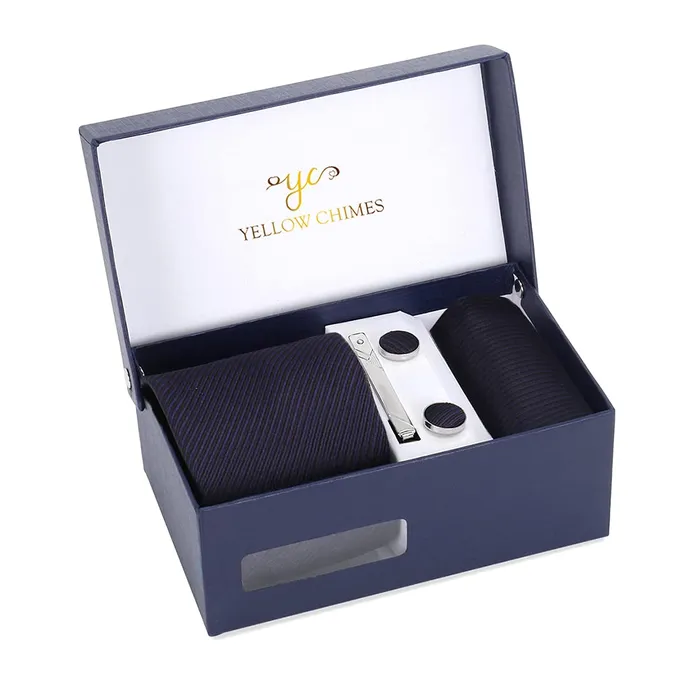 Earrings Yellow Chimes Yellow Chimes Cufflinks and Ties for Men Mens Style Suit Accessories Cuff links for FormalCasual Wear Neck TiePocket Square Tie Pin Cufflinks Gift Set Men
