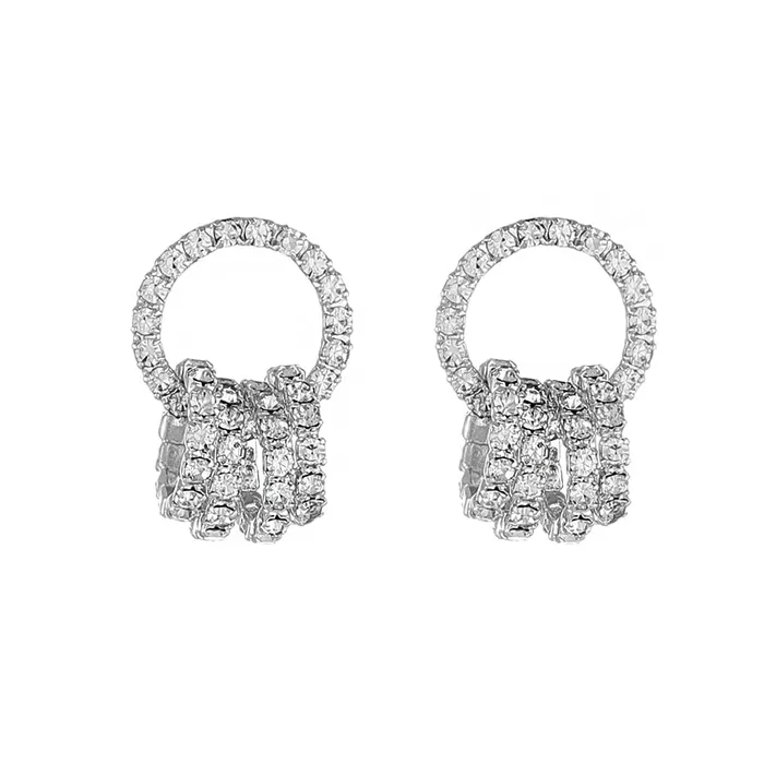 Earrings Yellow Chimes Yellow Chimes Earrings For Women Silver Tone Crystal Studs Small Rings Attached Elegant Earrings For Women and Girls Earrings Yellow Chimes Yellow Chimes Earrings For Women Silver Tone Crystal Studs Small Rings Attached Elegant Earrings For Women and Girls