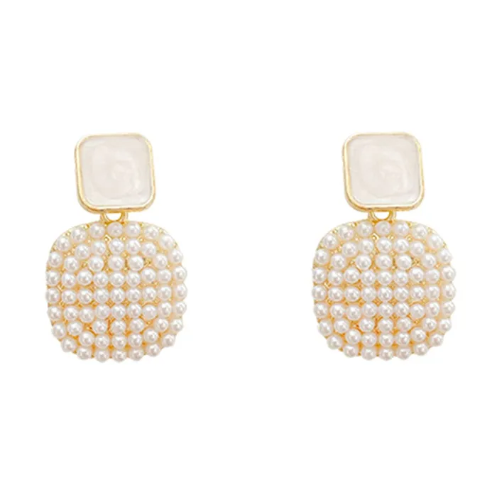 Earrings Yellow Chimes Yellow Chimes Earrings For Women White Color Small Pearl Beads Studded Geometrical Shape Drop Earrings For Women and Girls Earrings Yellow Chimes Yellow Chimes Earrings For Women White Color Small Pearl Beads Studded Geometrical Shape Drop Earrings For Women and Girls