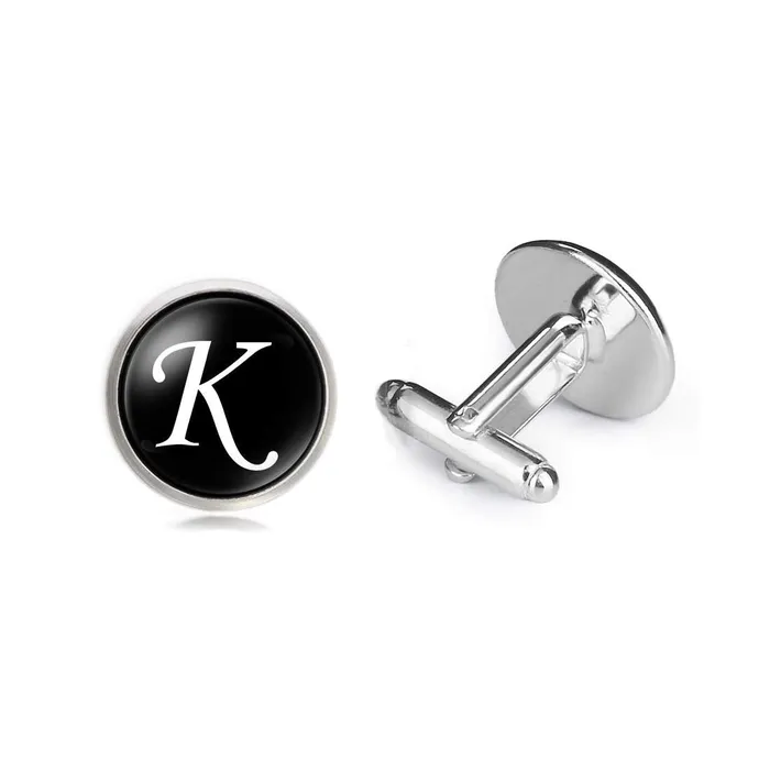 Earrings Yellow Chimes Yellow Chimes Exclusive Collection Alphabet K Statement Stainless Steel Cufflinks for Men K Cuff Links