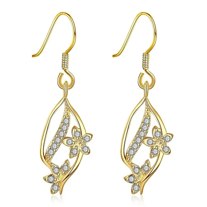 Earrings Yellow Chimes YELLOW CHIMES Golden Flower and Petal High Grade Crystal Earrings for Women and Girls Earrings Yellow Chimes YELLOW CHIMES Golden Flower and Petal High Grade Crystal Earrings for Women and Girls