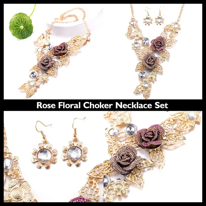 Earrings Yellow Chimes Yellow Chimes Jewellery Set for Women and Girls Fashion Golden Jewellery Set for Women Gold Plated Floral Necklace Set Birthday Gift for girls and women Anniversary Gift for Wife