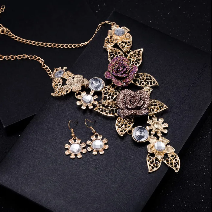 Earrings Yellow Chimes Yellow Chimes Jewellery Set for Women and Girls Fashion Golden Jewellery Set for Women Gold Plated Floral Necklace Set Birthday Gift for girls and women Anniversary Gift for Wife