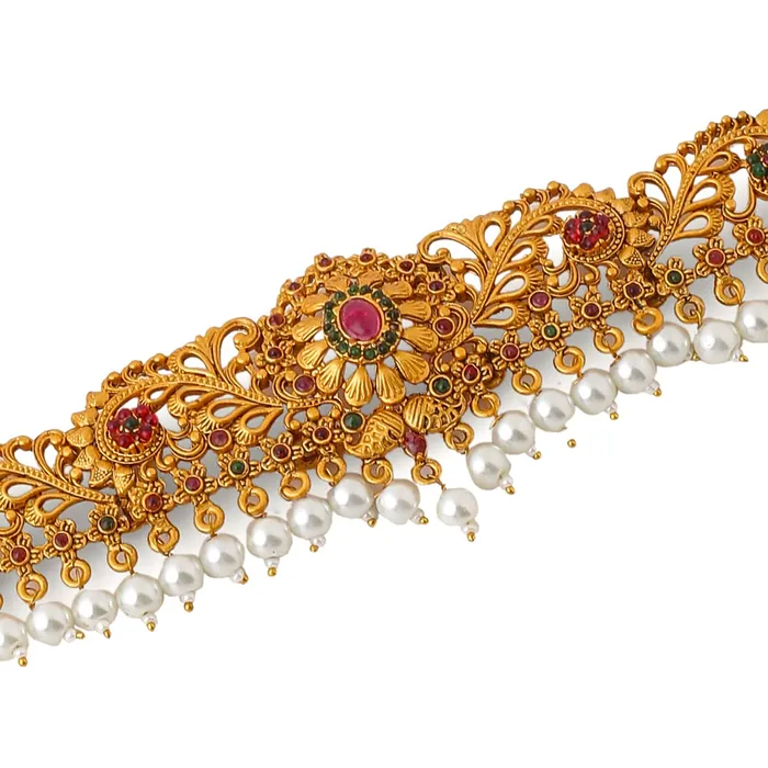 Earrings Yellow Chimes Yellow Chimes Kamarbandh for Women and Girls Traditional Gold Plated Kamarband for Women Gold Plated Saree Wedding Waist Chain for Women Birthday Gift for girls and women