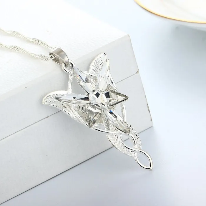 Earrings Yellow Chimes Yellow Chimes Pendant for Women Arwens Evenstar Necklace Lord of The Rings Silver Pendant for Girls and Women