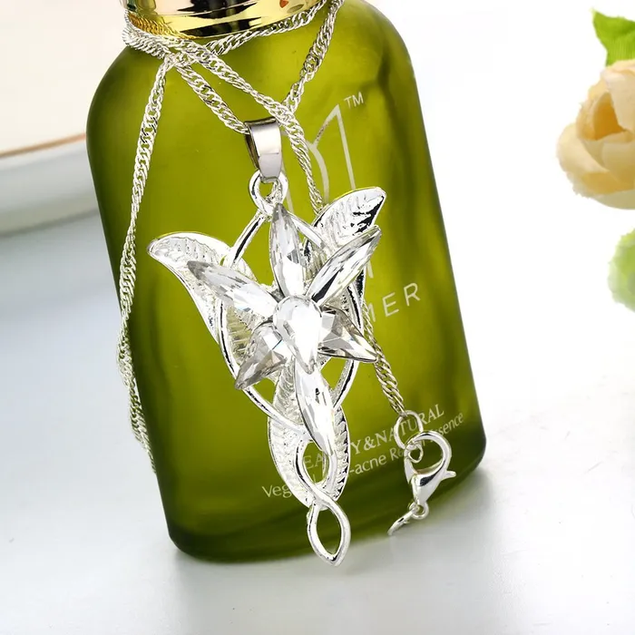 Earrings Yellow Chimes Yellow Chimes Pendant for Women Arwens Evenstar Necklace Lord of The Rings Silver Pendant for Girls and Women