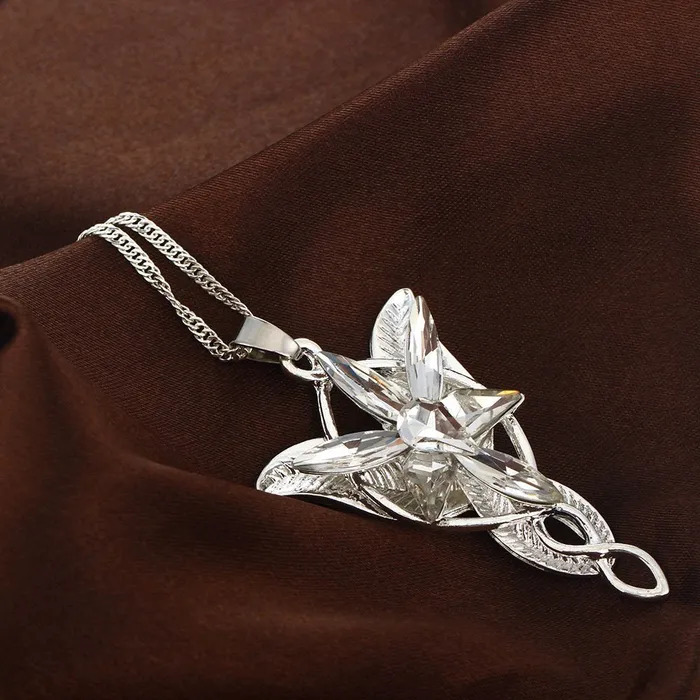 Earrings Yellow Chimes Yellow Chimes Pendant for Women Arwens Evenstar Necklace Lord of The Rings Silver Pendant for Girls and Women
