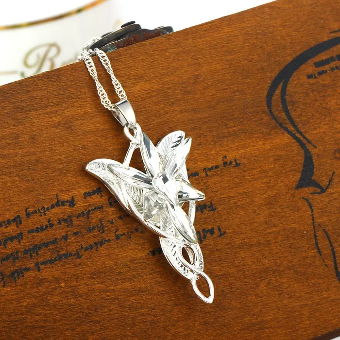 Earrings Yellow Chimes Yellow Chimes Pendant for Women Arwens Evenstar Necklace Lord of The Rings Silver Pendant for Girls and Women