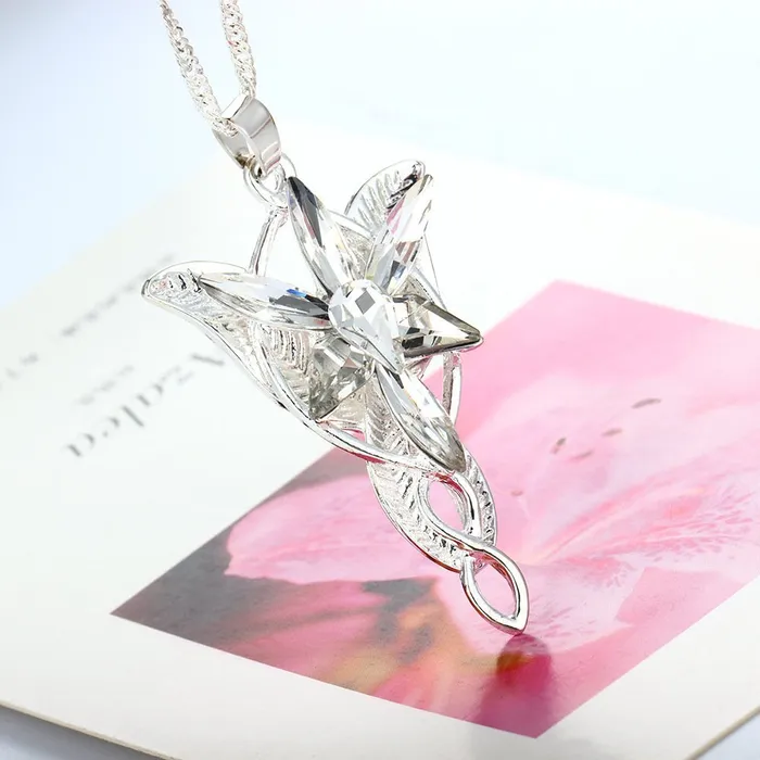 Earrings Yellow Chimes Yellow Chimes Pendant for Women Arwens Evenstar Necklace Lord of The Rings Silver Pendant for Girls and Women