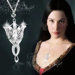 Earrings Yellow Chimes Yellow Chimes Pendant for Women Arwens Evenstar Necklace Lord of The Rings Silver Pendant for Girls and Women