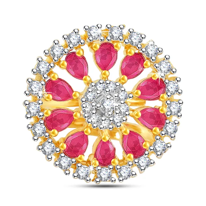 Earrings Yellow Chimes Yellow Chimes Premium A5 Grade American Diamond 18K Gold Plated Traditional Adjustable Ring for Women Girls Earrings Yellow Chimes Yellow Chimes Premium A5 Grade American Diamond 18K Gold Plated Traditional Adjustable Ring for Women Girls