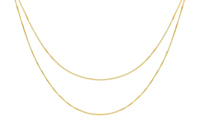 ef collection Necklaces Double Strand Liquid Gold Necklace