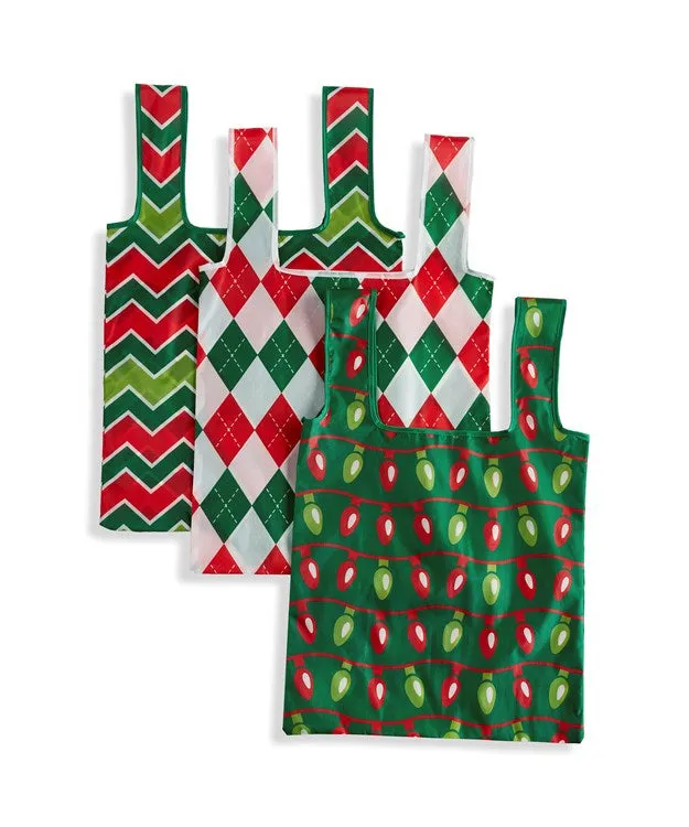 Fold Away Shopping Bag Holiday Gift Craft Earrings