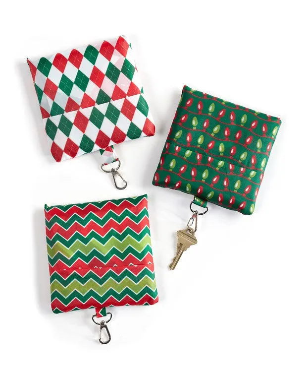 Fold Away Shopping Bag Holiday Gift Craft Earrings Fold Away Shopping Bag Holiday Gift Craft Earrings
