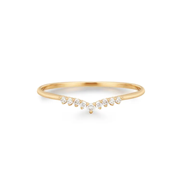 FROST Curved Diamond Ring AURELIE GI Rings