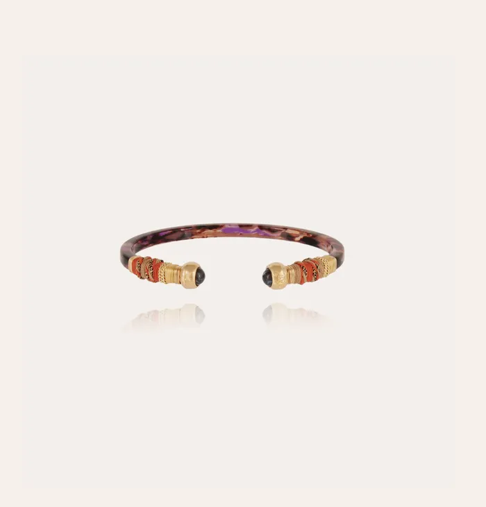 Gas Bijoux Bracelets Sari Bis bracelet acetate gold Amber