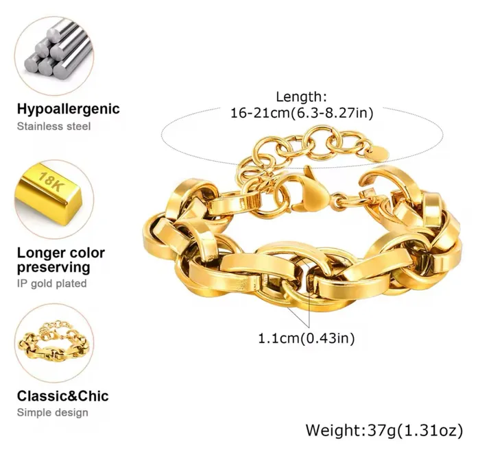 Get Signatured Bracelets Chunky Chain Bracelet Get Signatured Bracelets Chunky Chain Bracelet