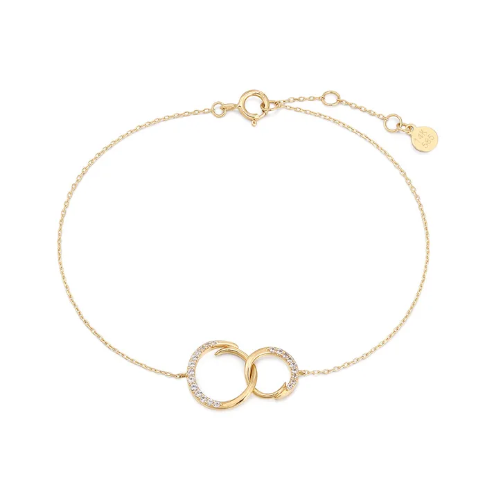 HARPER White Sapphire Interlinked Swirls Bracelet AURELIE GI Bracelets