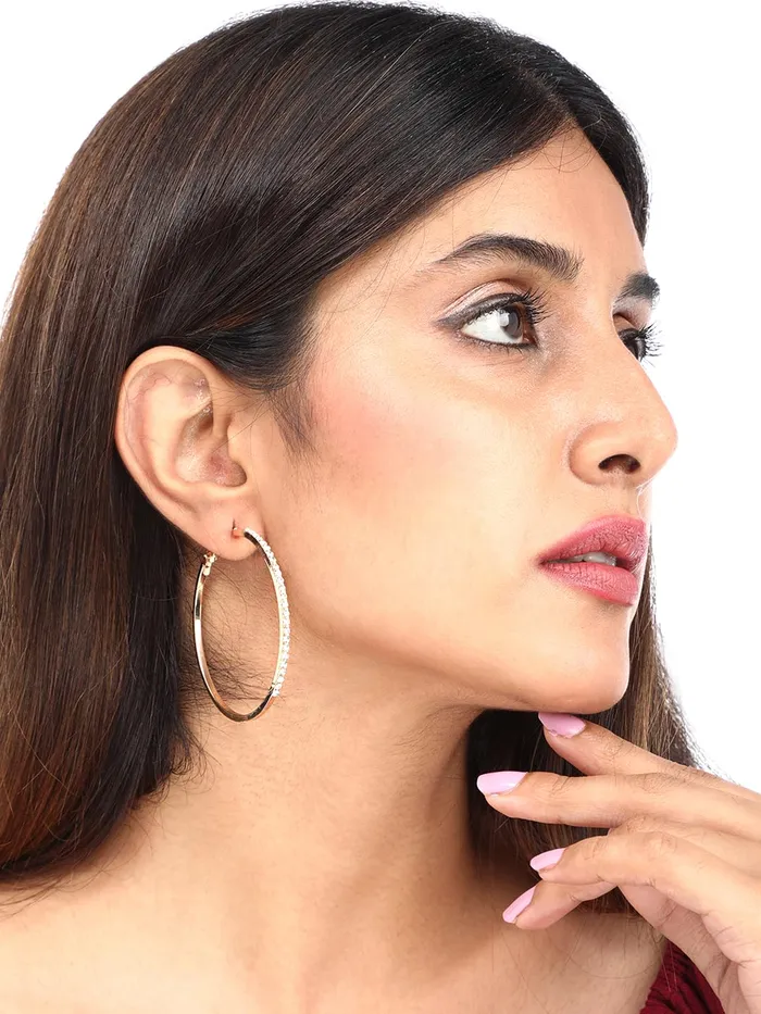 Kairangi Earrings Kairangi Earrings for Women and Girls Fashion Multicolor Hoop Earrings 3 Pairs Silver Gold Rose Gold Toned Hoops Earring Set Birthday Gift for Girls Women Anniversary Gift for Wife
