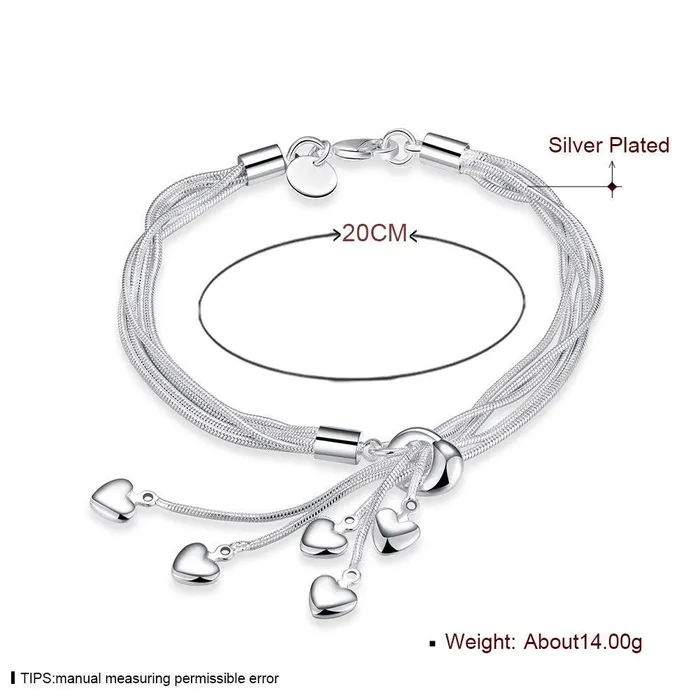 Kairangi Kairangi Valentine Gift for Girls Bracelet for Women and Girls Silver Charm Bracelets Heart Shaped Hanging Charm Bracelet Birthday Gift for Girls Women Anniversary Gift for Wife Bracelets