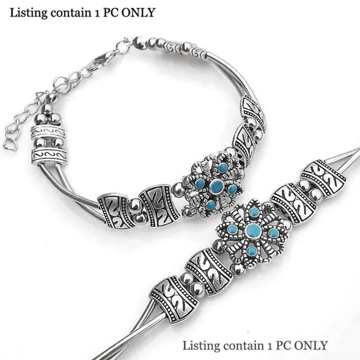 Kairangi Oxidised Bracelet for Women Afghani Craft Work Ethnic Silver Oxidised Charm Bracelet for Women and Girls Kairangi Necklaces