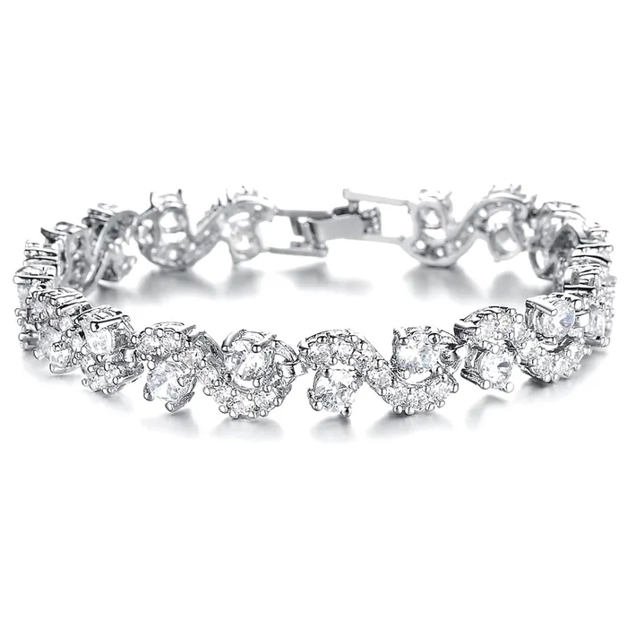 Kairangi Valentine Gift for Girls Crystal CZ Bracelet for Women Girls YCFJBR0005985WH Kairangi Earrings