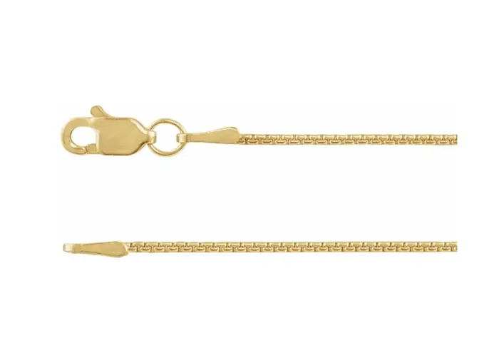 Kamoka Pearl 14K Gold Filled 1 mm Rounded Box Chain Necklaces