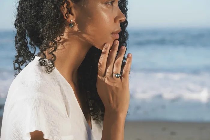 Kamoka Pearl Tahitian Pearl Diamond Bisou Ring Rings