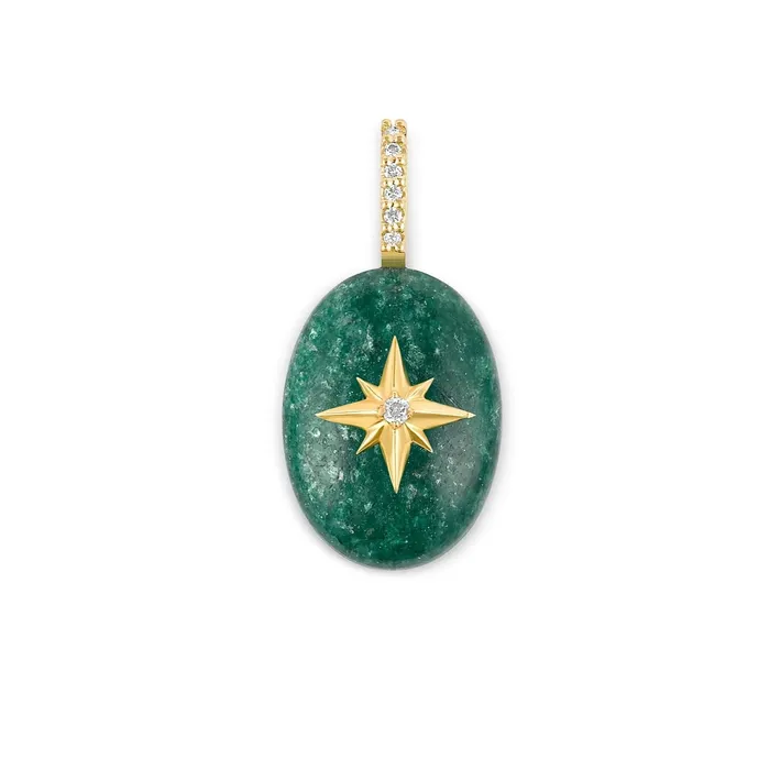 Kate Collins Jewelry Earrings Small Oval Cabochon CharmStarburst