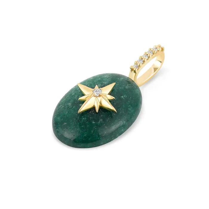 Kate Collins Jewelry Earrings Small Oval Cabochon CharmStarburst