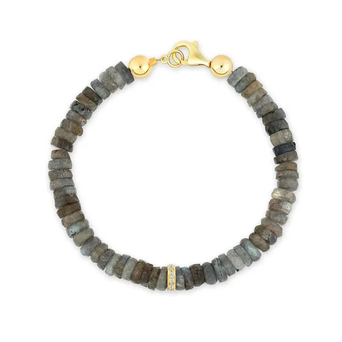 Kate Collins Jewelry Labradorite Heishi Bead Bracelet Bracelets