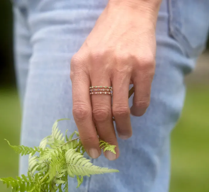 Kate Collins Jewelry Rings TwoToned Stacker Ring
