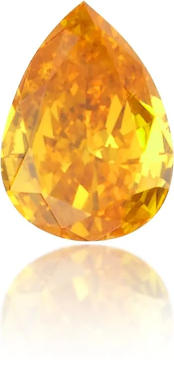Langerman Diamonds Earrings Natural Orange Diamond Pear Shape 015 ct Polished
