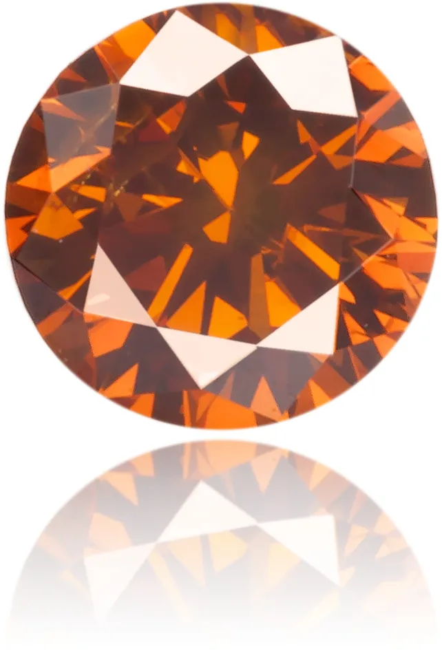 Langerman Diamonds Earrings Natural Orange Diamond Round 022 ct Polished