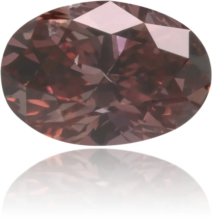 Langerman Diamonds Earrings Natural Pink Diamond Oval 027 ct Polished