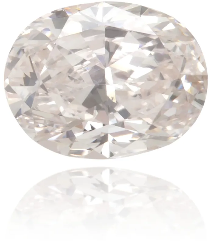 Langerman Diamonds Earrings Natural Pink Diamond Oval 040 ct Polished