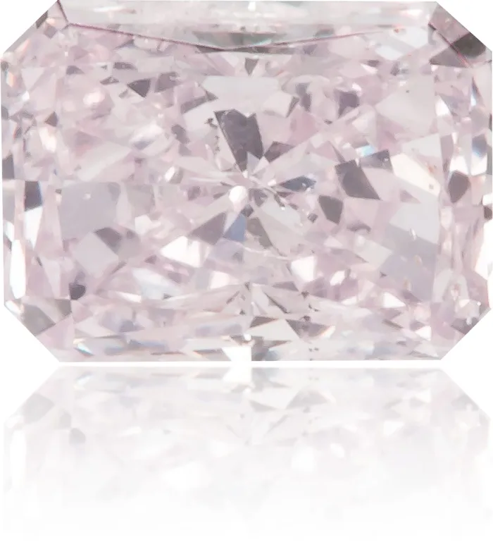 Langerman Diamonds Earrings Natural Pink Diamond Rectangle 036 ct Polished