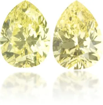 Langerman Diamonds Earrings Natural Yellow Diamond Pear Shape 104 ct set Langerman Diamonds Earrings Natural Yellow Diamond Pear Shape 104 ct set