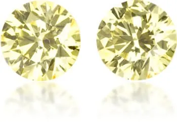 Langerman Diamonds Earrings Natural Yellow Diamond Round 026 ct set