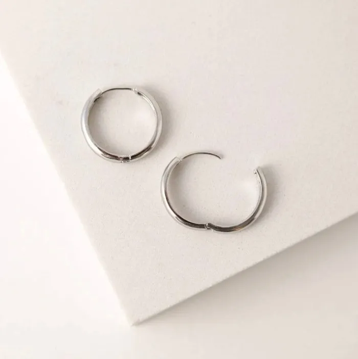 Lovers Tempo Earrings Bea 20mm Hoop Earrings Silver
