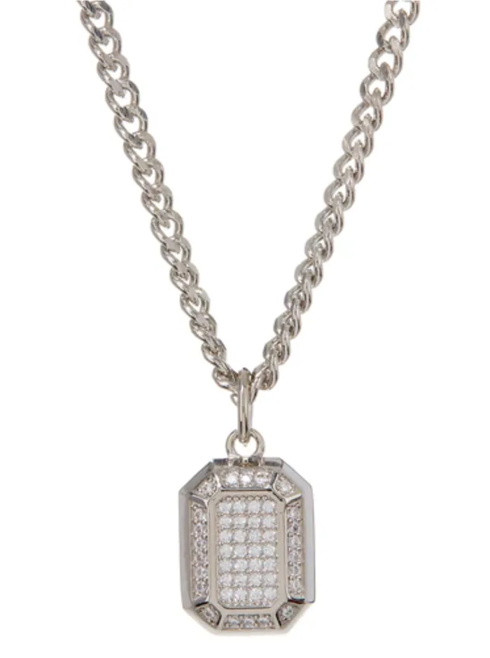 LUV AJ Necklaces Faceted Diamond Pendant Necklace LUV AJ Necklaces Faceted Diamond Pendant Necklace