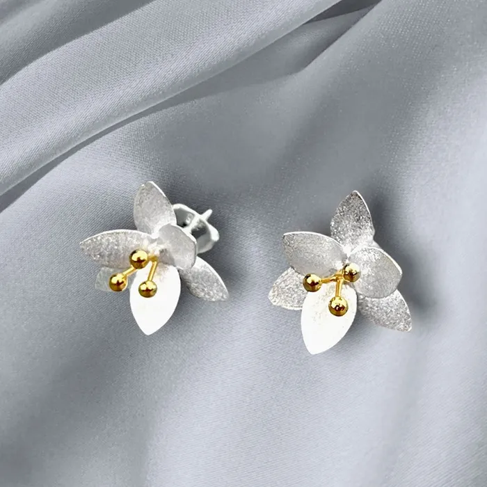 MadameLili Earrings Ohrstecker Blten Silber MadameLili