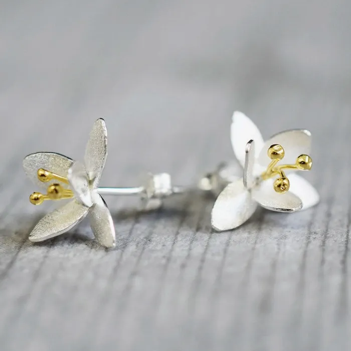 MadameLili Earrings Ohrstecker Blten Silber MadameLili