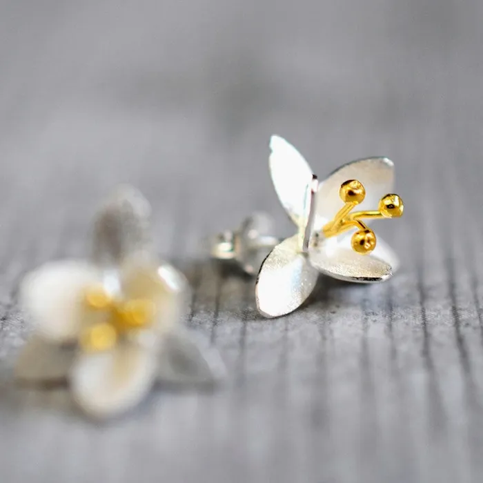 MadameLili Earrings Ohrstecker Blten Silber MadameLili