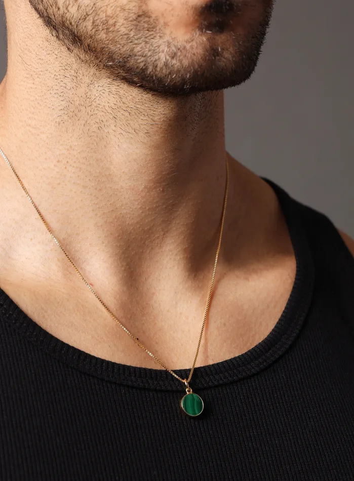 Malachite Gemstone Necklace WE ARE ALL SMITH Mens Jewelry Clothing Necklaces