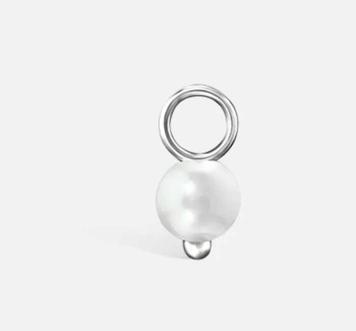 Maria Tash 3mm Pearl Charm Charm Necklaces